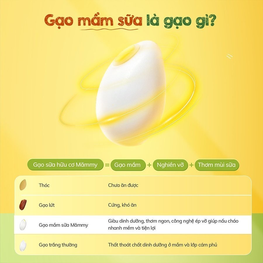 Ảnh Combo 3 hũ gạo sữa hữu cơ Mămmy nấu cháo cho bé ăn dặm, hũ 140gr 3