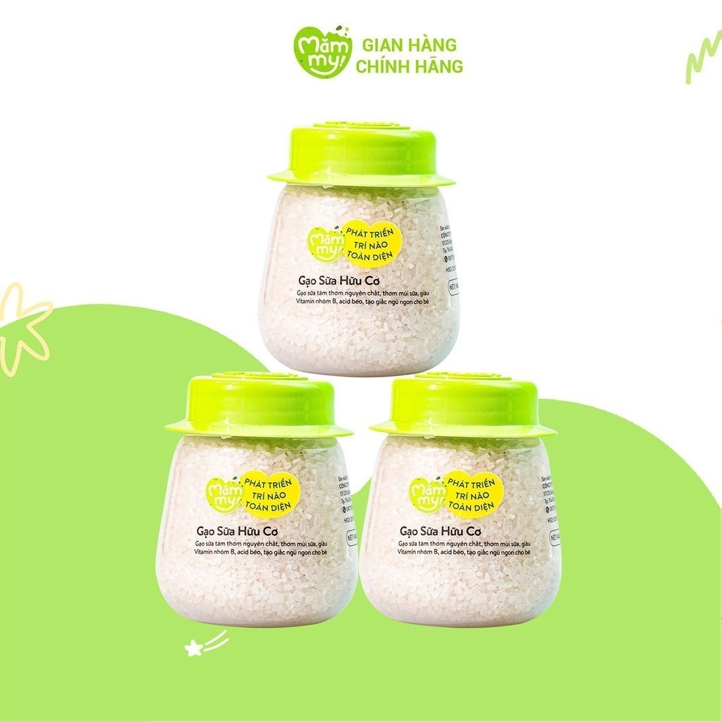 Ảnh Combo 3 hũ gạo sữa hữu cơ Mămmy nấu cháo cho bé ăn dặm, hũ 140gr 2
