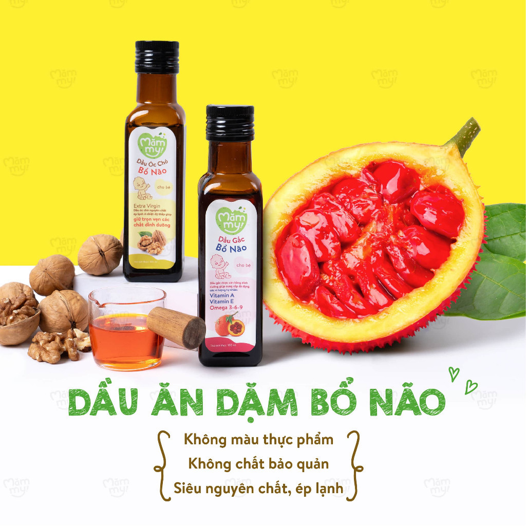 Ảnh Dầu ăn dặm bổ não Mămmy 100ml bổ sung DHA, Omega 3 bé từ 6 tháng giúp phát triển não bộ, thông minh 2