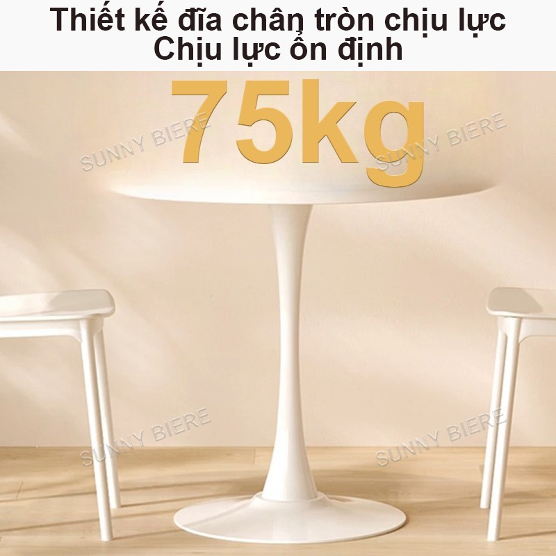 SUNNY Bàn tròn Tulip phong cách Bắc Âu hiện đại trang trí nhà cửa tối giản chất lượng cao