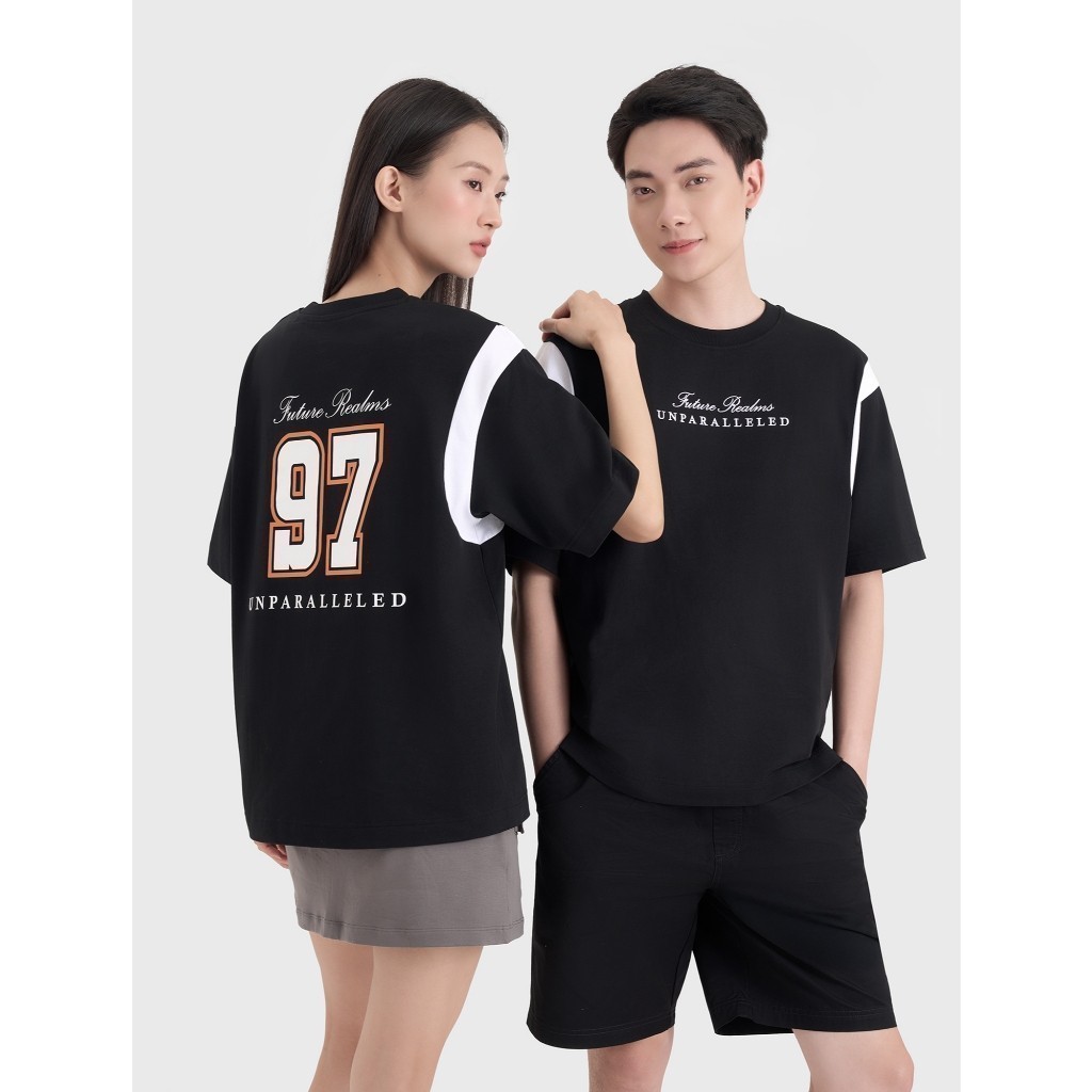 Áo phông unisex người lớn CANIFA form rộng có hình in phối màu 5TS25S003