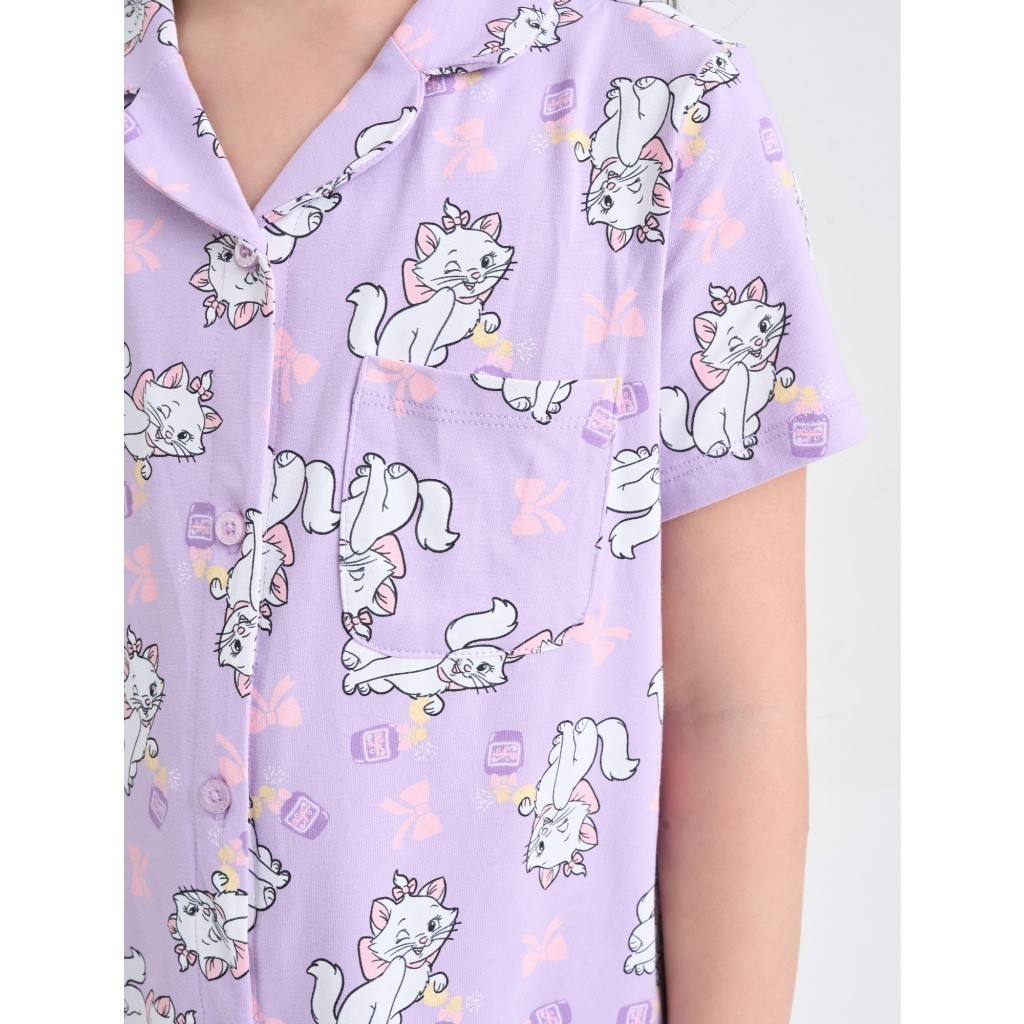 Bộ pyjama bé gái CANIFA áo cộc tay in hoạ tiết quần đùi 1LS25S012
