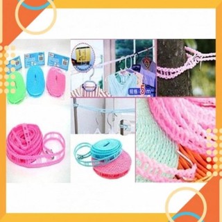 Dây phơi quần áo 5 mét thông minh giúp cố định các móc quần áo khi phơi  đồ