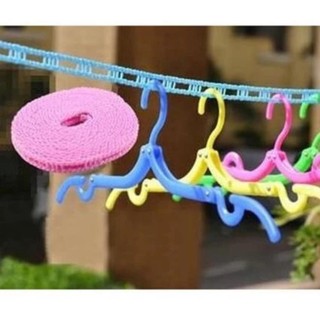 Dây phơi quần áo 5 mét thông minh giúp cố định các móc quần áo khi phơi  đồ