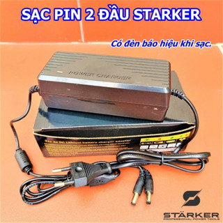 Sạc nhanh Adapter 3A Starker Đức, sạc 2 Pin cùng lúc cho các loại máy móc pin , có quạt tản nhiệt