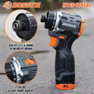 Máy Bắn Vít Không Chổi Than Bossun M16B-VT45BL – 2 Cấp Tốc Độ, 23 Cấp Trượt