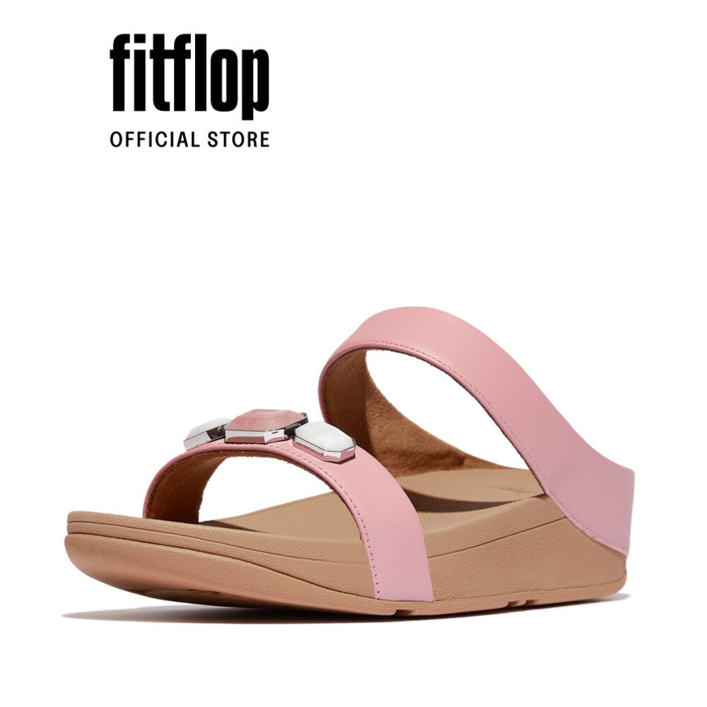 Dép Xăng Đan Nữ FitFlop Da FINO Đá Đa Màu - Soft Blush - FOT - IU8-B48