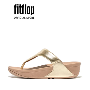 Dép Xỏ Ngón Nữ FitFlop LULU Leather Toepost - Platino - FOT - I88-675