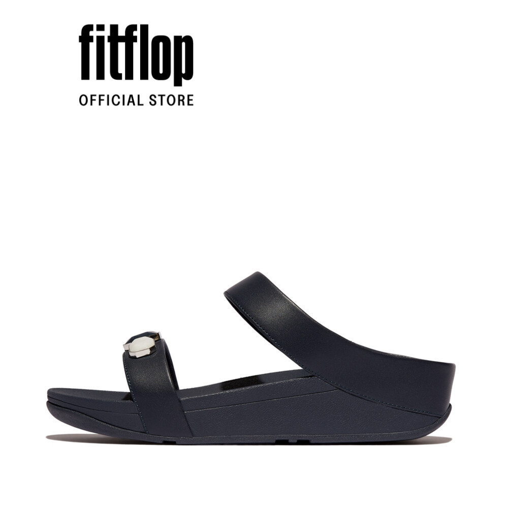 Dép Xăng Đan Nữ FitFlop Da FINO Đá Đa Màu - Navy - FOT - IU8-399