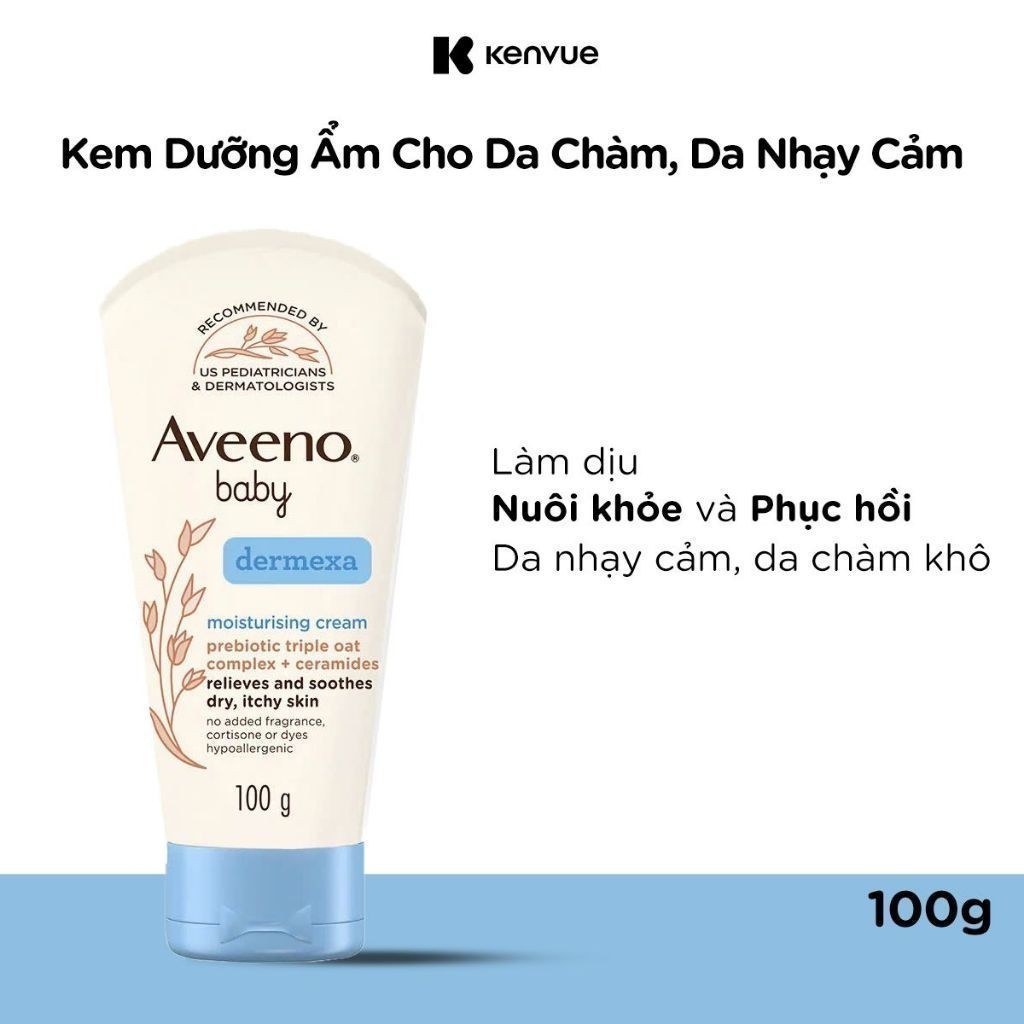 Ảnh Kem dưỡng ẩm Aveeno Baby Dermexa Moisturising Cream 100g 1