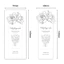 Bộ 50 tem dán hộp cảm ơn TE71 phong cách hoa vintage, decal nghệ thuật dán túi quà