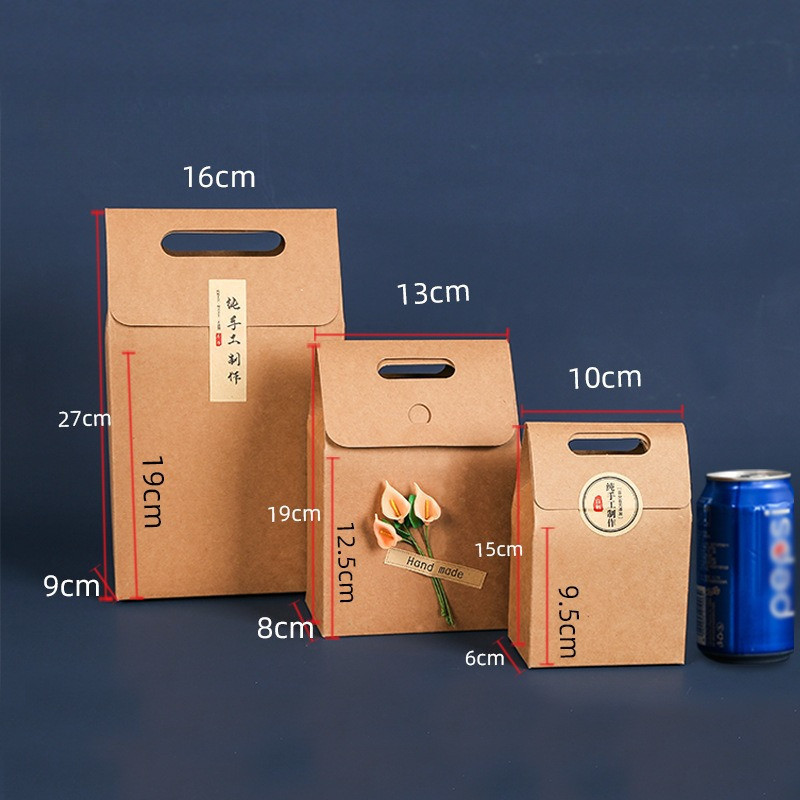 [Combo 3]Hộp Đựng Quà Kraft Có Quai H56 kiểu cổ điển tặng quà cưới, 8/3