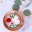 Quà tặng hộp thiếc hoa nến thơm nghệ thuật với hoa hông bất tử, quế, tinh dầu tự nhiên