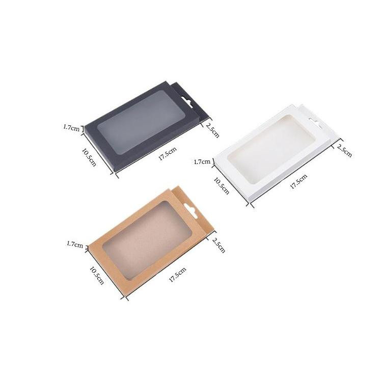[Combo 3]Hộp cửa sổ đựng quà giấy kraft H55 Hộp cửa sổ trong đựng đồ handmade,khăn lụa,găng tay, tất