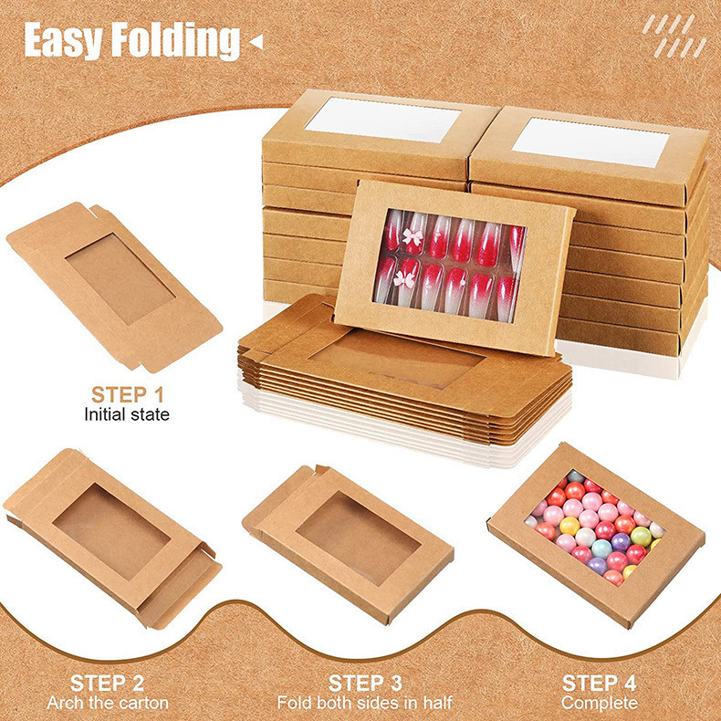 [Combo 3]Hộp cửa sổ đựng quà giấy kraft H55 Hộp cửa sổ trong đựng đồ handmade,khăn lụa,găng tay, tất