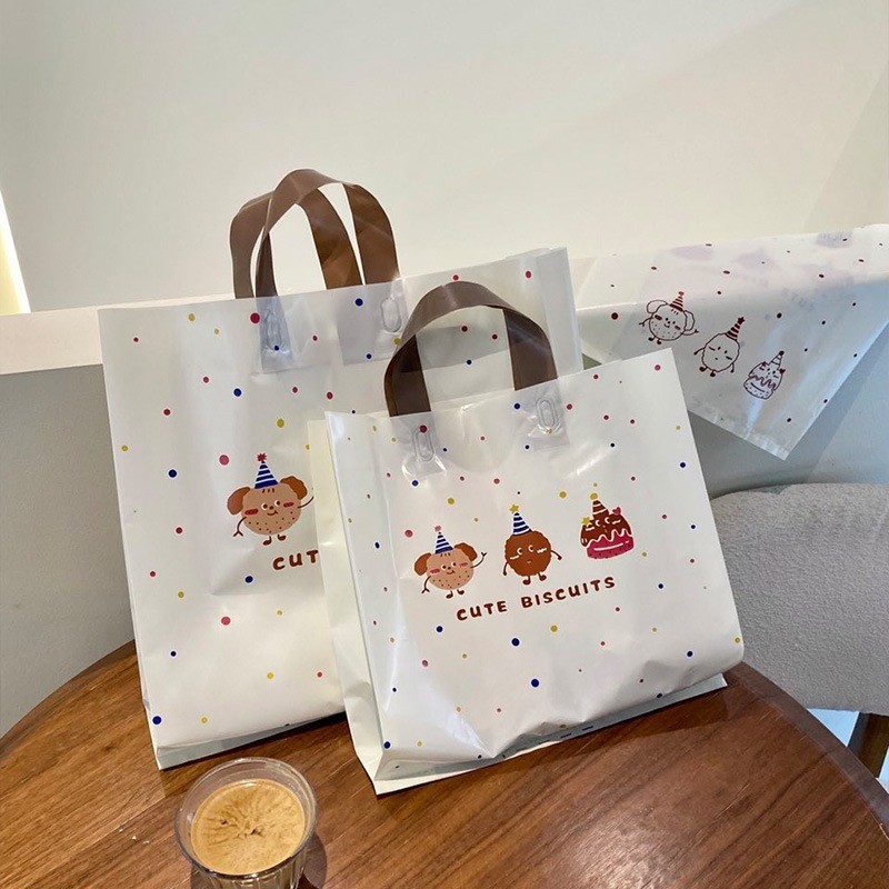 Set 5 túi bóng nhựanilon đựng đồ dễ thương in hình gấu cute TU47 Túi bóng đựng quần áo, quà tặng