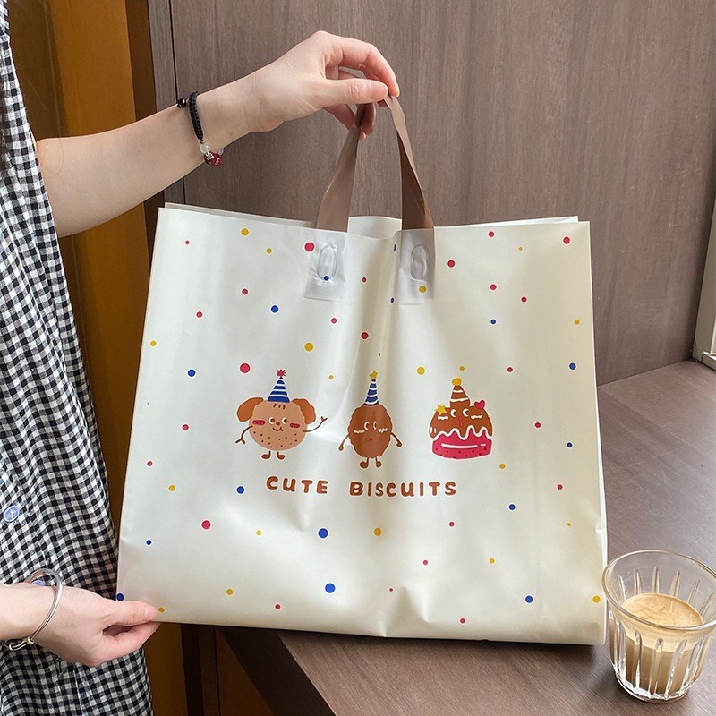 Set 5 túi bóng nhựanilon đựng đồ dễ thương in hình gấu cute TU47 Túi bóng đựng quần áo, quà tặng