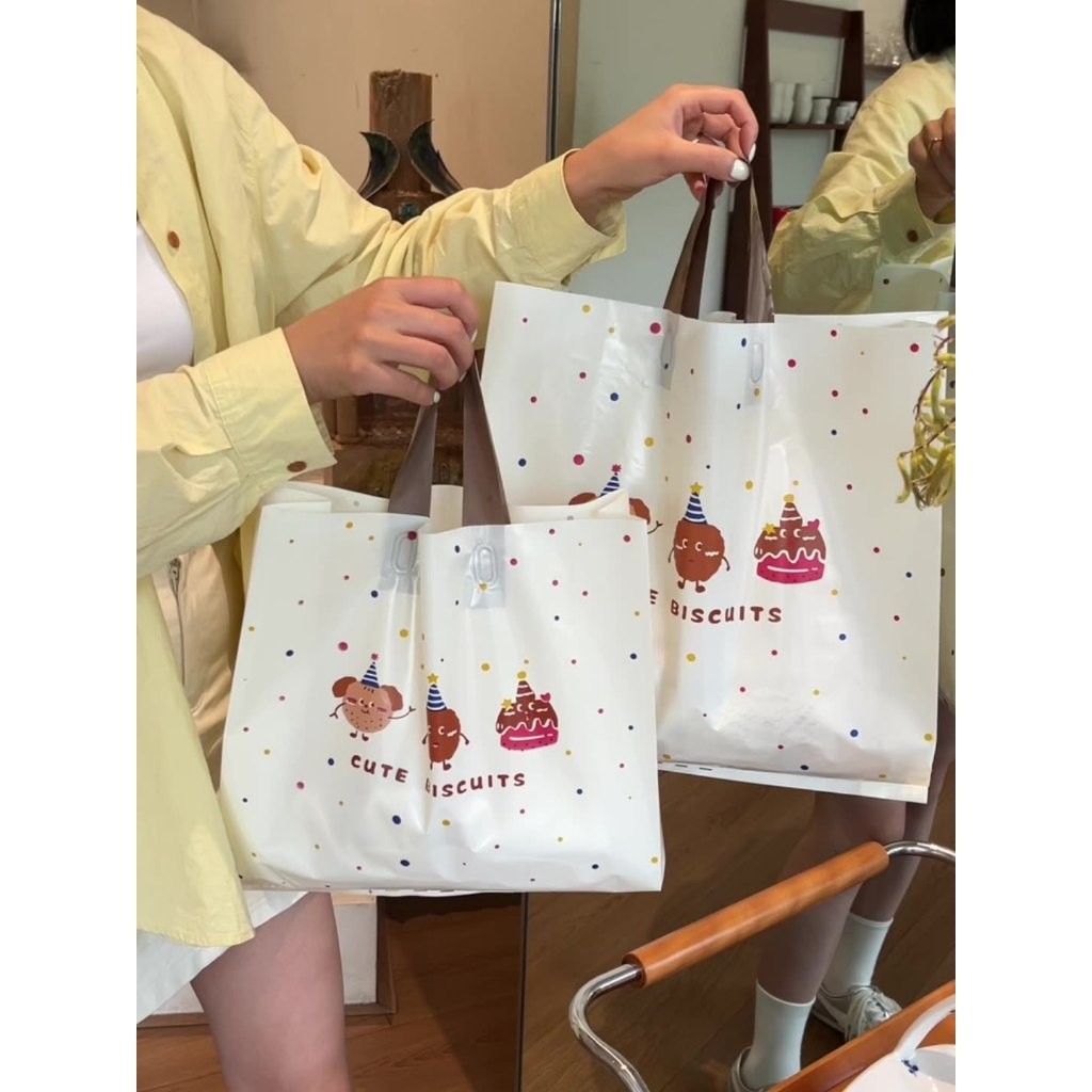 Set 5 túi bóng nhựanilon đựng đồ dễ thương in hình gấu cute TU47 Túi bóng đựng quần áo, quà tặng