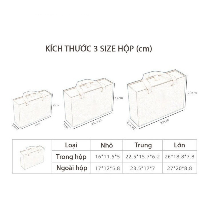 Hộp quà kiểu túi xách cao cấp kèm rơm lót ombre màu xanh hồng H49 ngọt ngào Tặng Sinh nhật, sự kiện