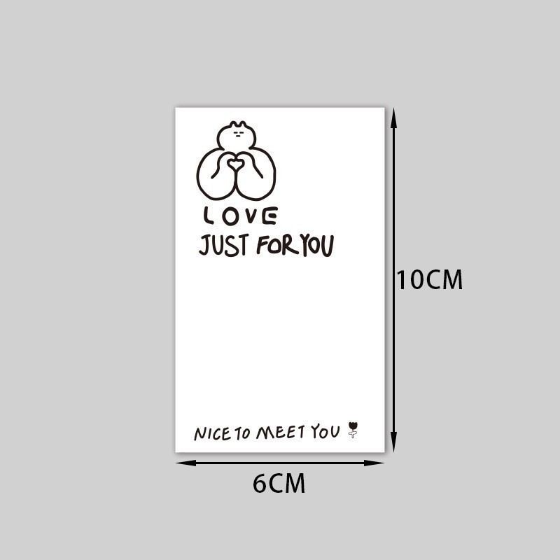 50 tem 6x10cm Nice to meet sticker đen trắng TE42 đề can dán niêm phong hộp túi, trang trí set quà
