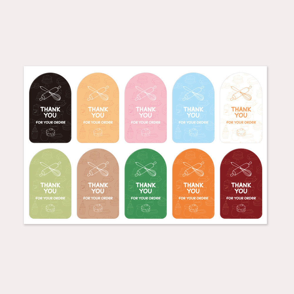 Set 100 sticker hoa Daisy TE68, TE69 tem dán Thankyou nhiều màu trang trí hộp, túi, đóng hàng