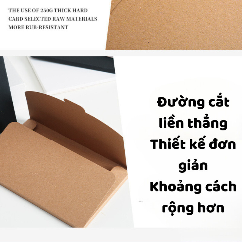 [Combo 3]Phong bì giấy kiểu ô cửa sổ 16*10.5*0.5cm TE51 đựng thiệp,bưu thiếp giấy bìa kiểu khung cửa