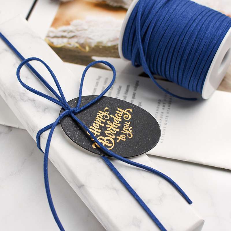 (Chiết lẻ) Dây ruy băng vải da làm nơ thắt hộp quà tặng, thiệp handmade - Nơ vải da lộn
