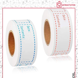 Cuộn 120 tem nhãn dán hộp thực phẩm TE09 decal đánh dấu tên hộp đựng bao bì tiện lợi