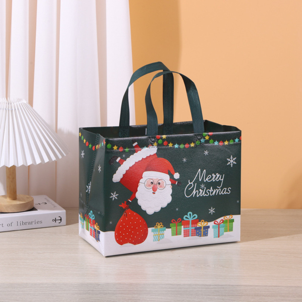 Túi giáng sinh vải không dệt TU39 32*25*17cm Túi quà Noel bằng vảichống thấm nước