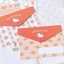 Set phong bì +giấy viết thư TH33 in hình mèo hồng hoạt hình KT, Bông hoa dễ thương bưu thiếp tặng quà