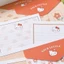 Set phong bì +giấy viết thư TH33 in hình mèo hồng hoạt hình KT, Bông hoa dễ thương bưu thiếp tặng quà