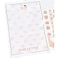 Set phong bì +giấy viết thư TH33 in hình mèo hồng hoạt hình KT, Bông hoa dễ thương bưu thiếp tặng quà