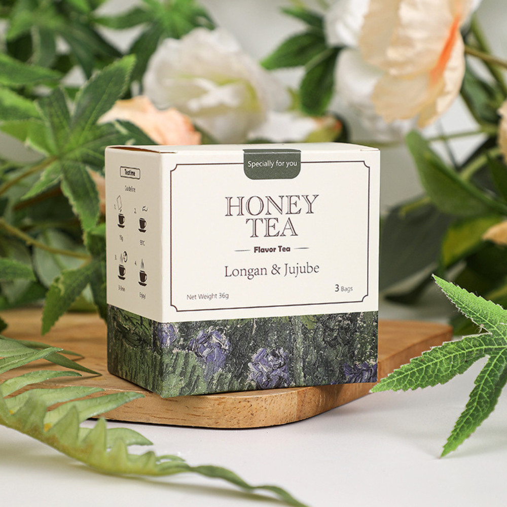 Trà mật ong long nhãn táo đỏ mini dưỡng tâm, thanh lọc cơ thể, hộp trà mini tặng quà