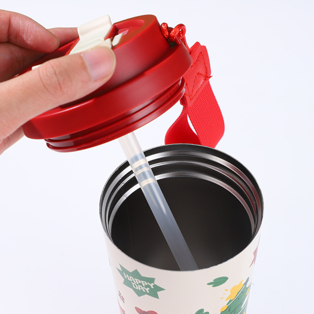 Cốc giữ nhiệt Giáng sinh, quà tặng noel  cốc họa tiết inox 304