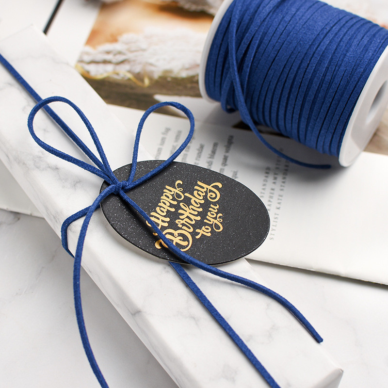 [Nguyên cuộn] dây ruy băng vải da làm nơ thắt hộp quà tặng, thiệp handmade - Nơ vải da lộn RB14