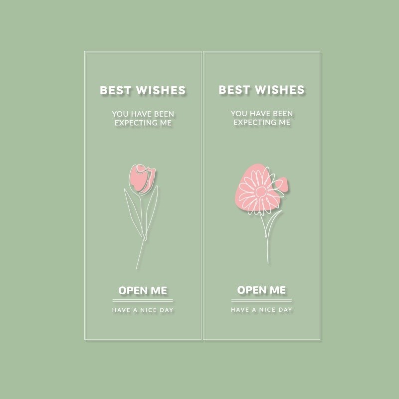 Decal nhựa trong suốt tem Thank you/ Best wishes TE20 nhựa dán hộp bao bì quà tặng chống nước VPPTueminh