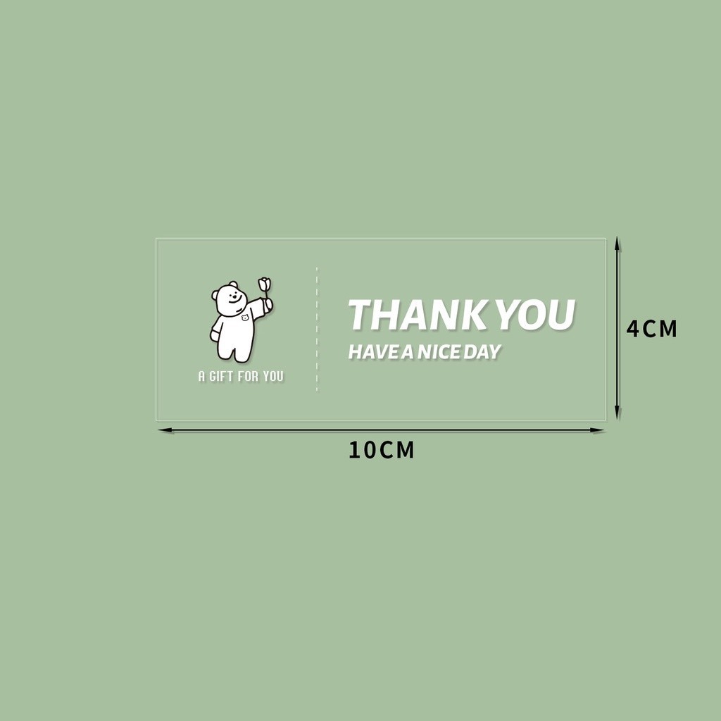 Decal nhựa trong suốt tem Thank you/ Best wishes TE20 nhựa dán hộp bao bì quà tặng chống nước VPPTueminh