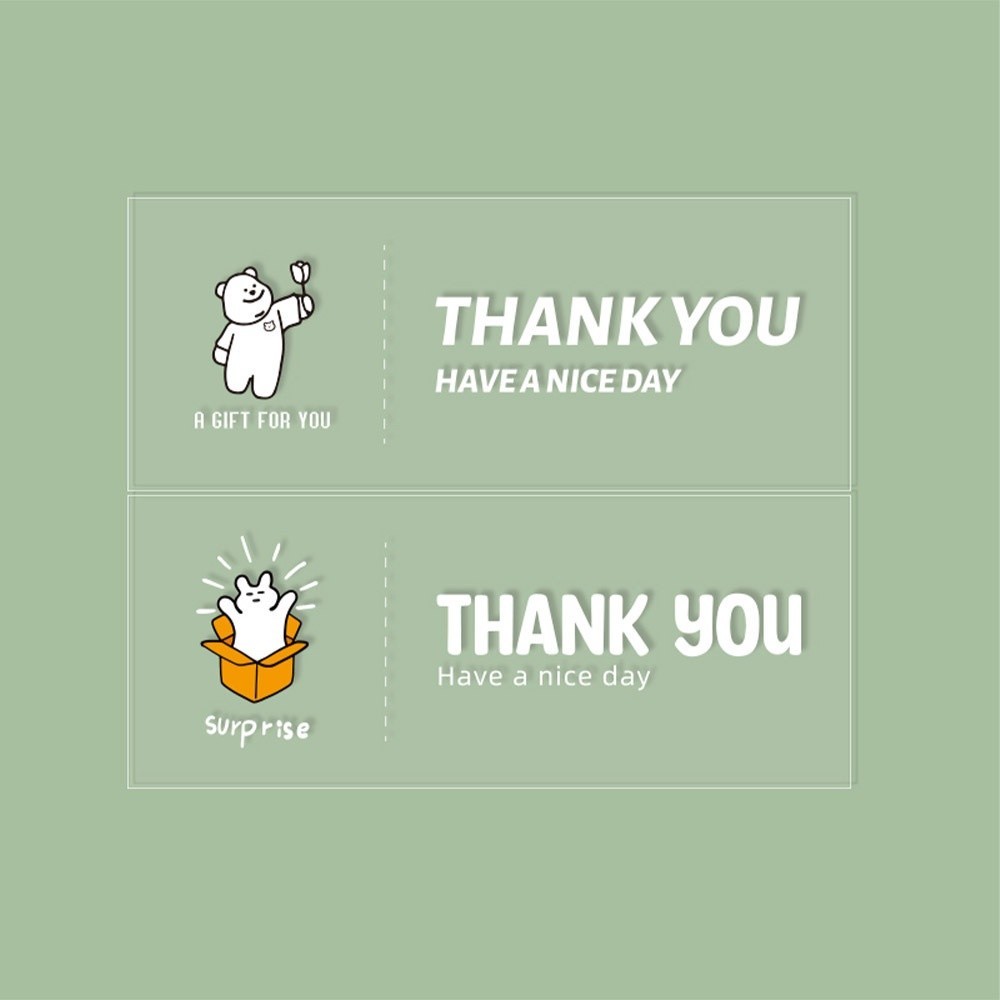 Decal nhựa trong suốt tem Thank you/ Best wishes TE20 nhựa dán hộp bao bì quà tặng chống nước VPPTueminh