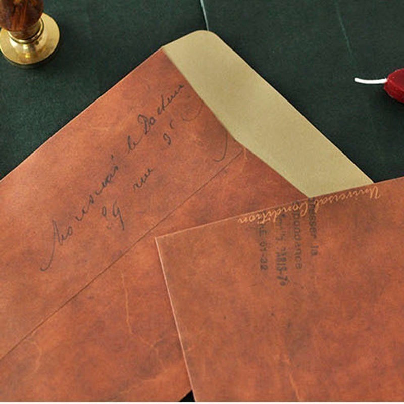 [Combo 3]Phong bì đựng thư cổ điển màu da bò retro 11*16cm bao giấy đựng thiệp nhỏ TH19 vintage