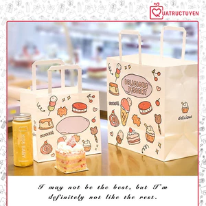 Túi giấy đựng quà tặng họa tiết bánh kem TU34 in hình đựng quà tặng handmade sinh nhật dễ thương