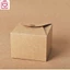 Hộp quà sinh nhật kraft vuông nắp cài thắt nơ kèm rơm lót, hộp giấy kraft mini 2 màu H50