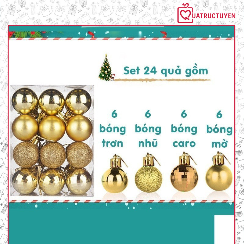 [TỔNG HỢP] Đồ trang trí noel Dây chồn,tuần lộc,chuông, quả châu, tag treo cây thông giáng sinh