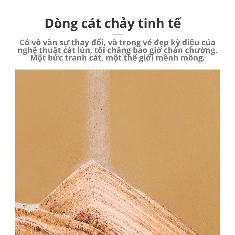 Tranh thác cát chảy nghệ thuật để bàn khung gỗ sáng tạo
