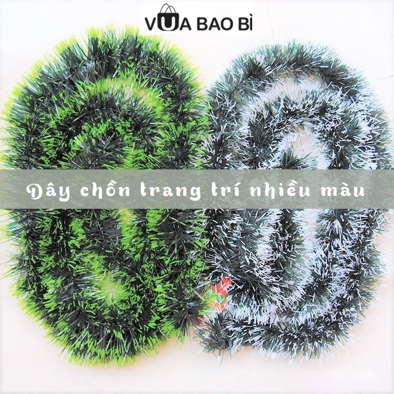 [Combo 2]Dây chồn trang trí noel, giáng sinh dài 1m8, dây chồn nhiều màu tạo cây thông vòng nguyệt quế noel