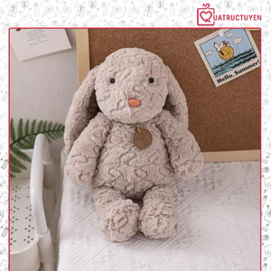 Thỏ bông cho bé lông siêu mềm Bunny màu be/ trắng dễ thương 35cm