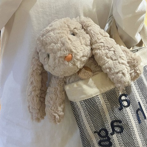 Thỏ bông cho bé lông siêu mềm Bunny màu be/ trắng dễ thương 35cm