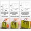 Túi giấy họa tiết cam/ xanh in vân sang trọng TU22/TU26 Túi đựng quà tặng dày dặn kèm nơ