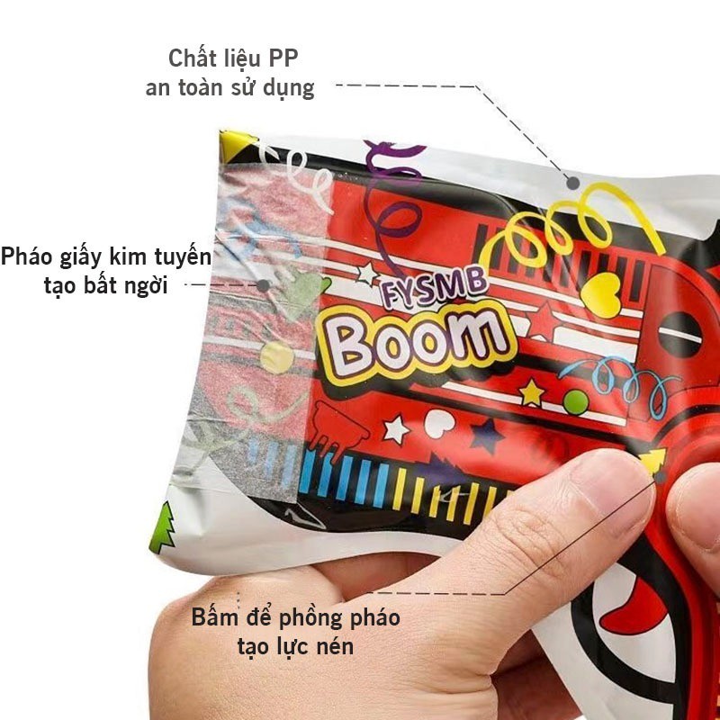 [Combo 3]Pháo bông đồ chơi hình súng mini bắn giấy kim tuyến tổ chức sinh nhật, sự kiện chúc mừng an toàn