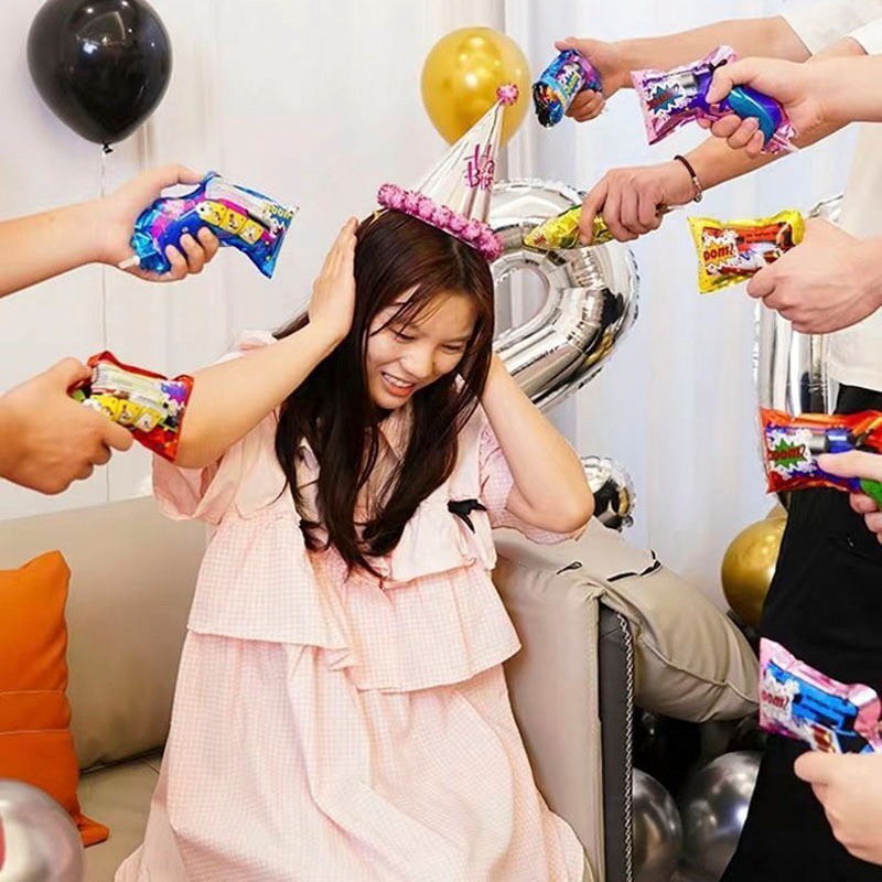 [Combo 3]Pháo bông đồ chơi hình súng mini bắn giấy kim tuyến tổ chức sinh nhật, sự kiện chúc mừng an toàn