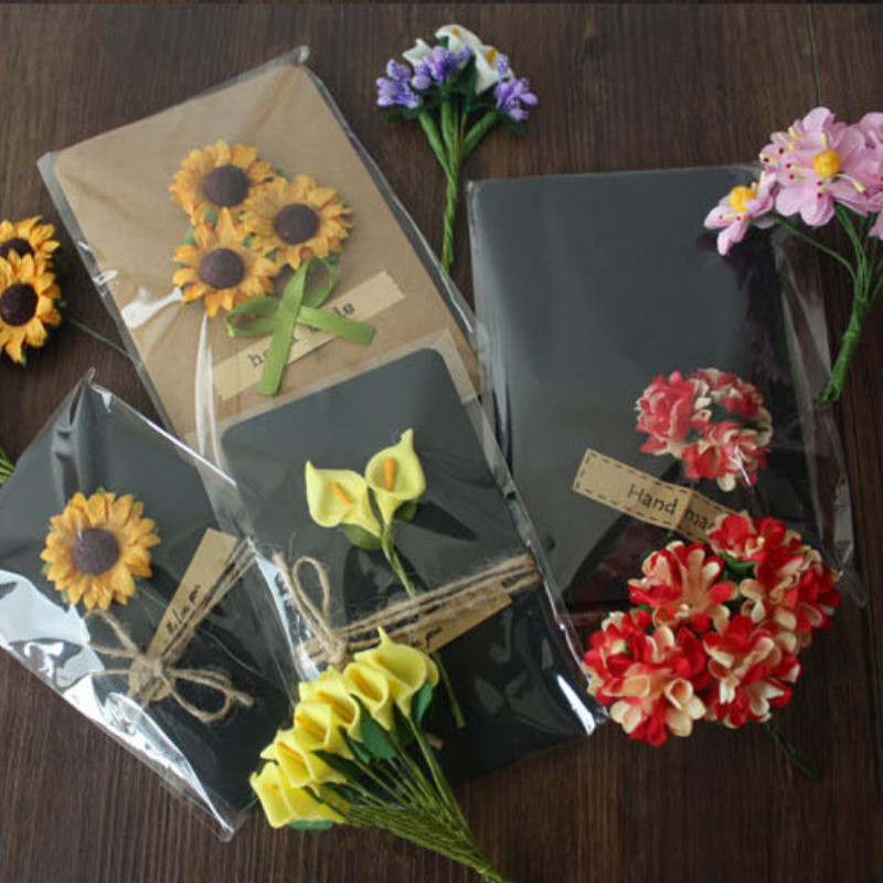 [Combo 2]Hoa giấy decor, trang trí thiệp quà tặng, Tag dán hoa handmade dán thiệp, bưu thiếp độc đáo